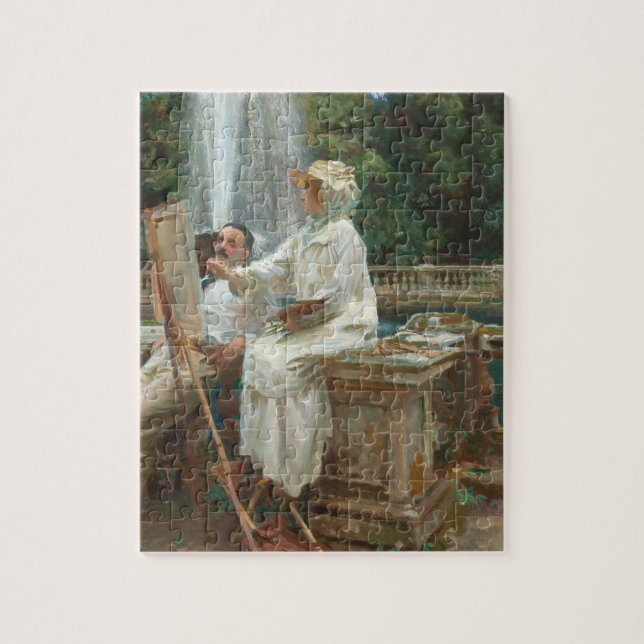 Fountain Villa Torlonia Frascati, Italy by Sargent Jigsaw Puzzle (Vertical)