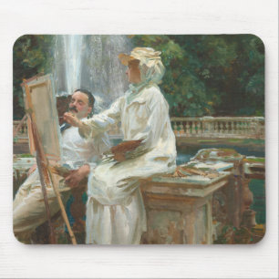 Fountain Villa Torlonia Frascati, Italy by Sargent Mouse Mat