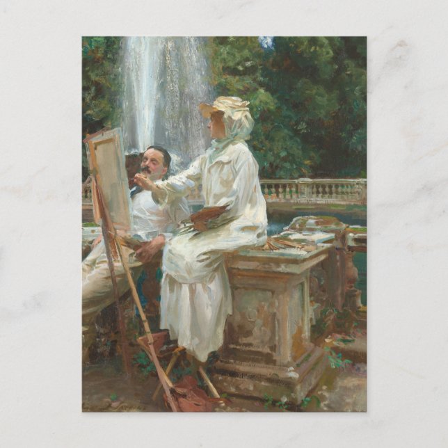 Fountain Villa Torlonia Frascati, Italy by Sargent Postcard (Front)