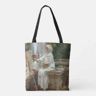 Fountain Villa Torlonia Frascati, Italy by Sargent Tote Bag