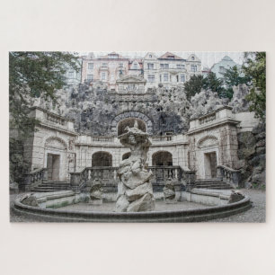 Fountain with Neptune statue in Prague Jigsaw Puzz Puzzle