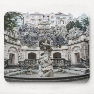 Fountain with Neptune statue in Prague Mouse Mat
