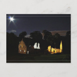 Fountains Abbey In North Yorkshire At Night Postcard