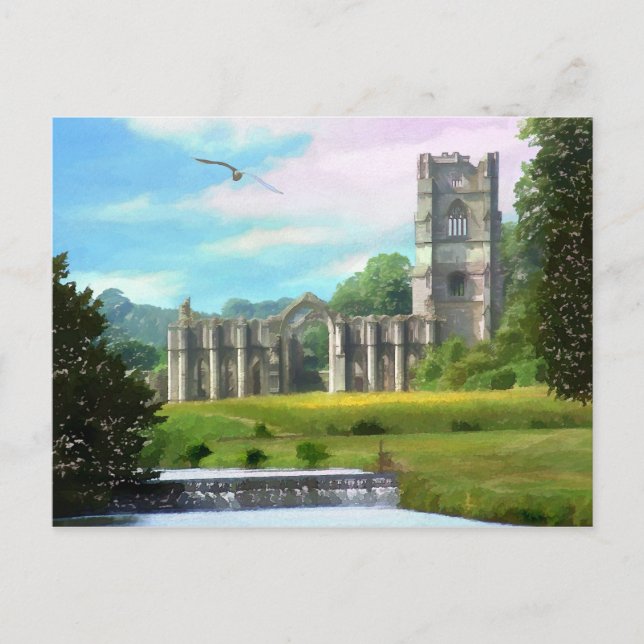Fountains Abbey Postcard (Front)