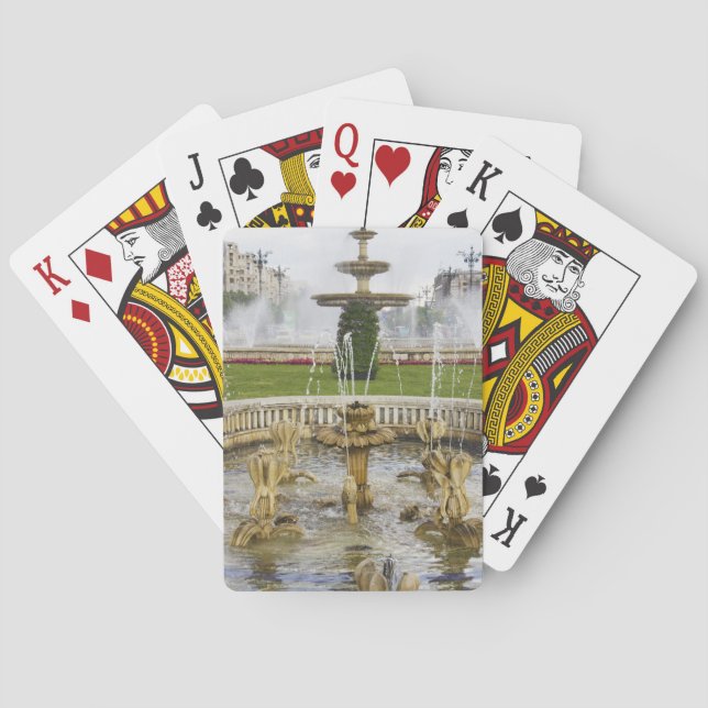Fountains in front of the Palace of Parliament Playing Cards (Back)