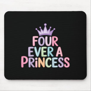 Four a princess 4th birthday girls 4 year old girl mouse mat