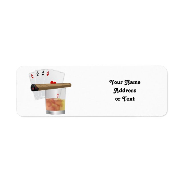 Four Aces, A Drink and A Cigar (Front)