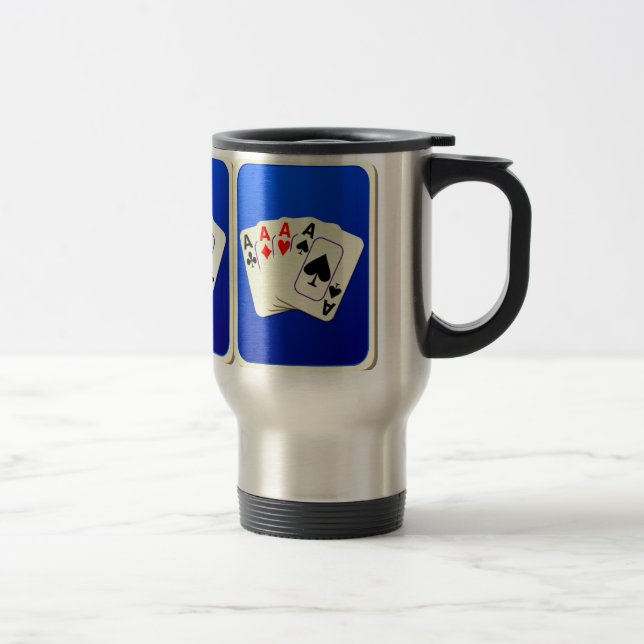 Four Aces Aluminium Travel Mug (Right)