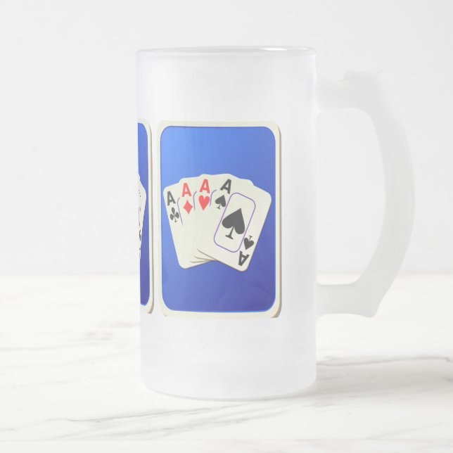 Four Aces Frosted Glass Mug (Right)