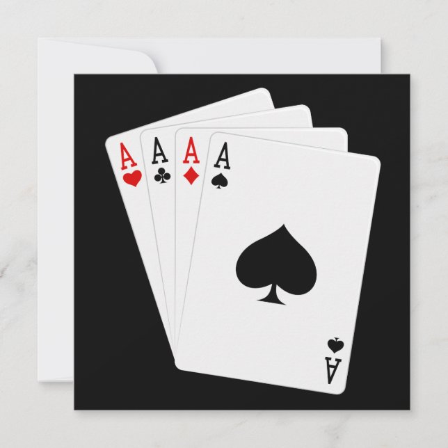 Four Aces Greeting Card (Front)