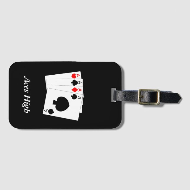 Four Aces Luggage Tag (Front Horizontal)