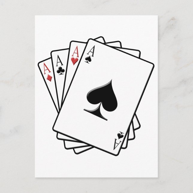 Four Aces Playing Cards Design (Front)