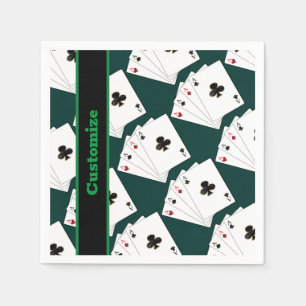 Four Aces Playing Cards Napkins