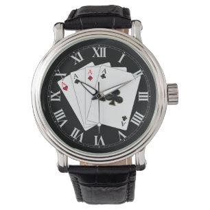 Four Aces Playing Cards Wrist Watch