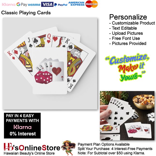 Four Aces & Red Dice Playing Cards  (Four Aces & Red Dice Playing Cards.)