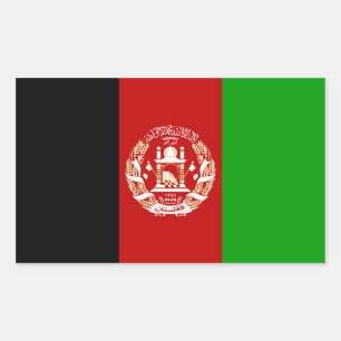 FOUR Afghanistan National Flag Rectangular Sticker