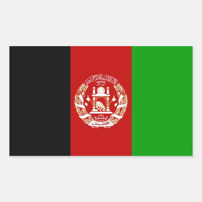 FOUR Afghanistan National Flag Rectangular Sticker (Front)