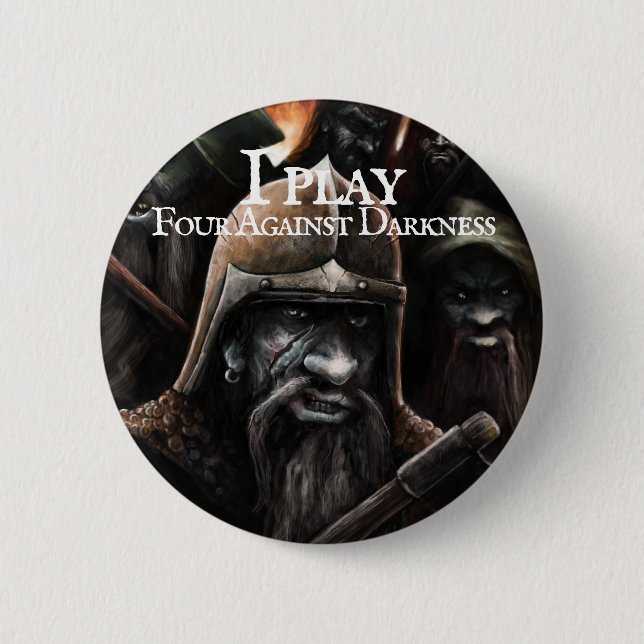 Four Against Darkness button (Front)