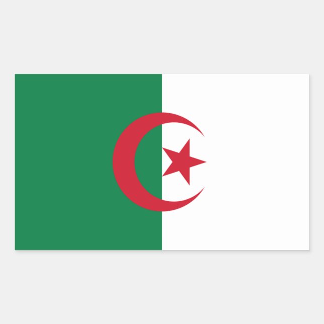 FOUR Algeria National Flag Rectangular Sticker (Front)