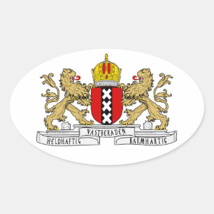 FOUR Amsterdam Coat of Arms Oval Sticker
