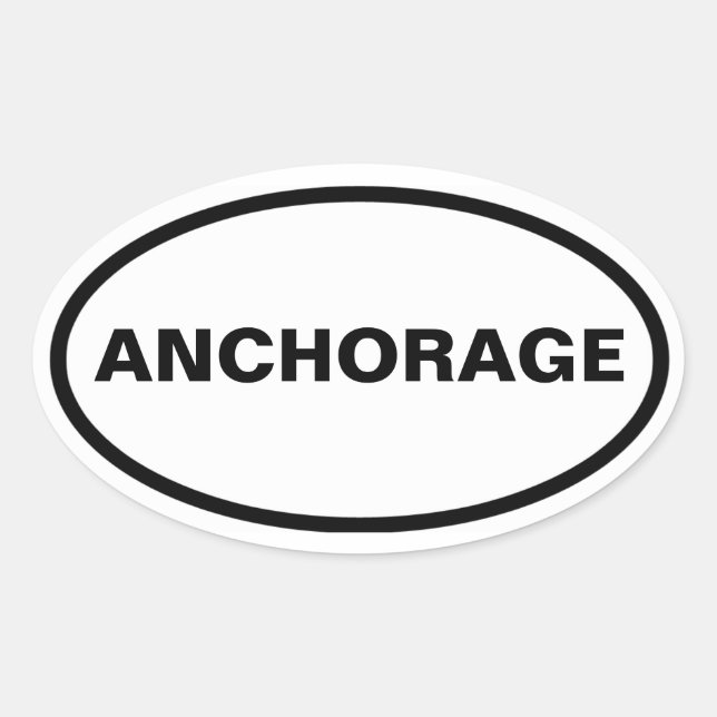 FOUR Anchorage Oval Sticker (Front)
