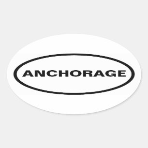 FOUR Anchorage Oval Sticker