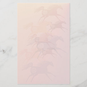 Four Ancient Horses stationary Stationery