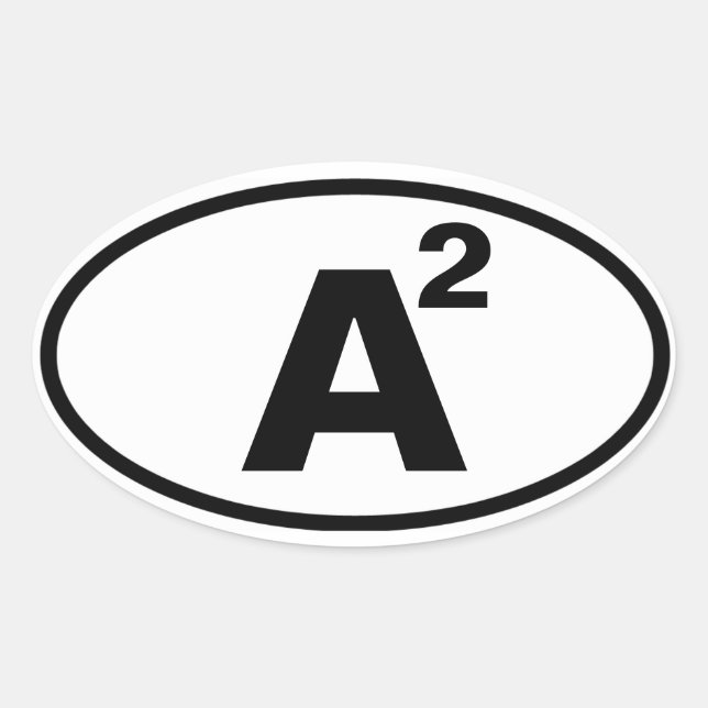 FOUR Ann Arbor, "A" Squared Oval Sticker (Front)