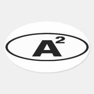 FOUR Ann Arbor, "A" Squared Oval Sticker