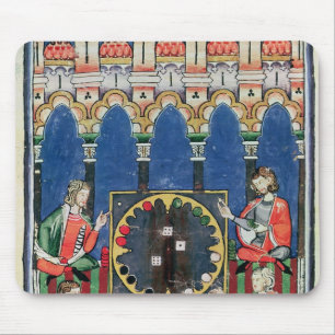 Four Arabic Backgammon Players Mouse Mat
