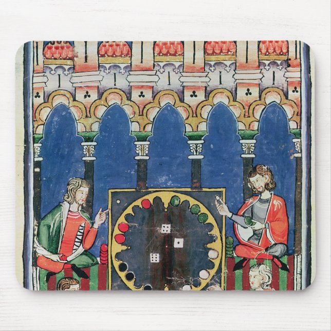 Four Arabic Backgammon Players Mouse Mat (Front)