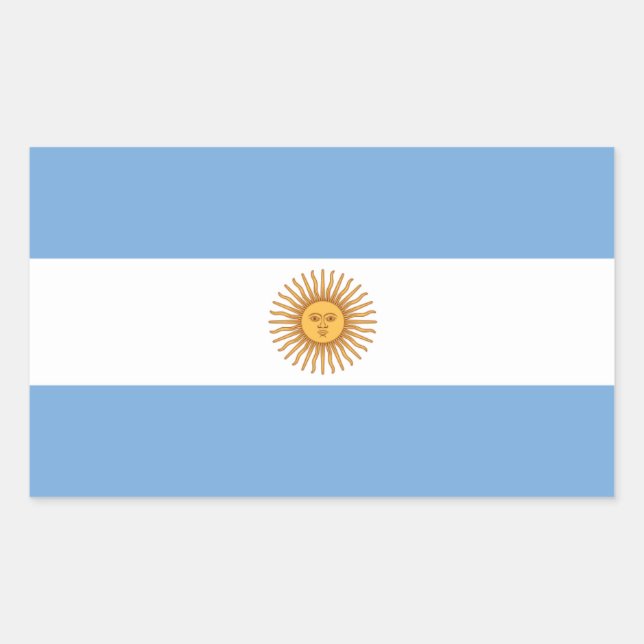 FOUR Argentina National Flag Rectangular Sticker (Front)