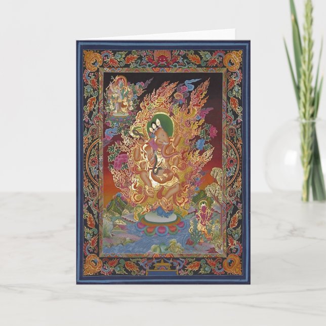 Four-Armed Ganesh Greeting Card (Front)