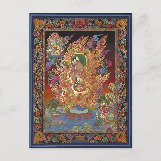 Four-Armed Ganesh Postcard (Front)