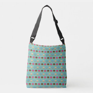 Four Assorted Donuts Pattern Crossbody Bag