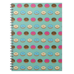 Four Assorted Doughnuts Pattern Notebook