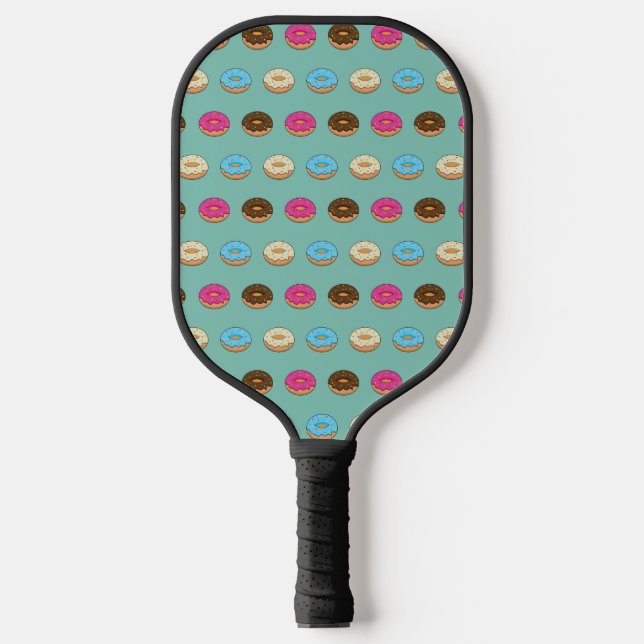 Four Assorted Doughnuts Pattern Pickleball Paddle (Front)
