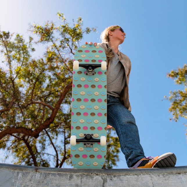 Four Assorted Doughnuts Pattern Skateboard (Outdoor 1)