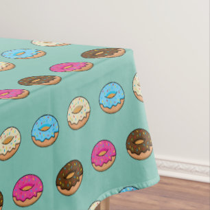 Four Assorted Doughnuts Pattern Tablecloth