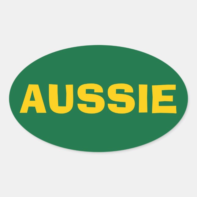 FOUR "AUSSIE" OVAL STICKER (Front)