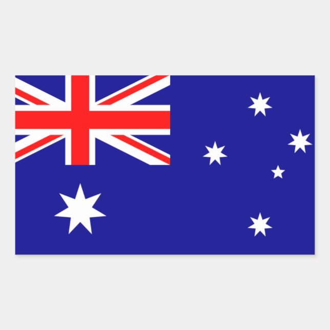 FOUR Australia National Flag Rectangular Sticker (Front)