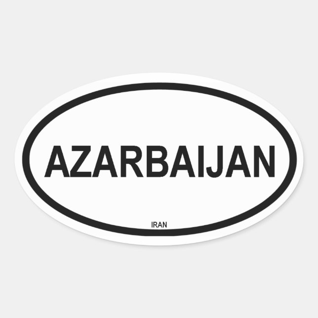FOUR "Azarbaijan" Oval Sticker (Front)