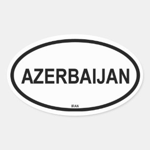 FOUR "Azerbaijan" Oval Sticker