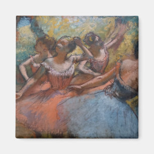 Four Ballerinas on Stage (Ballet) (by Edgar Degas) Magnet