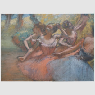 Four Ballerinas on Stage (Ballet) (by Edgar Degas) Tissue Paper