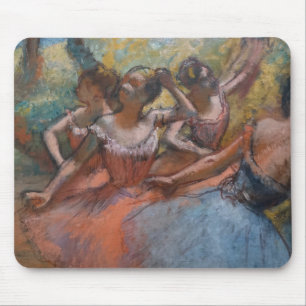 Four Ballet Dancers on Stage by Degas Mouse Mat