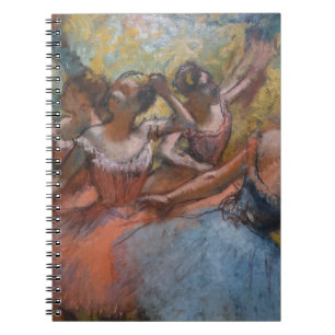 Four Ballet Dancers on Stage by Degas Notebook