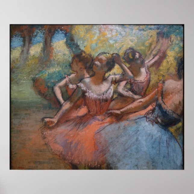 Four Ballet Dancers on Stage by Degas Poster (Front)