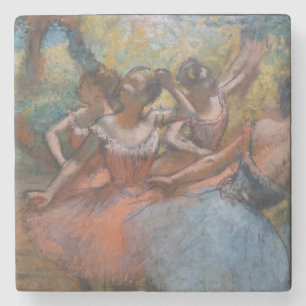 Four Ballet Dancers on Stage by Degas Stone Coaster