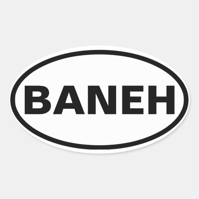 FOUR Baneh Oval Sticker (Front)